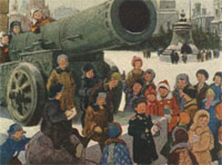 И. Семёнов. Юные гости в древнем Кремле. 1955 г.